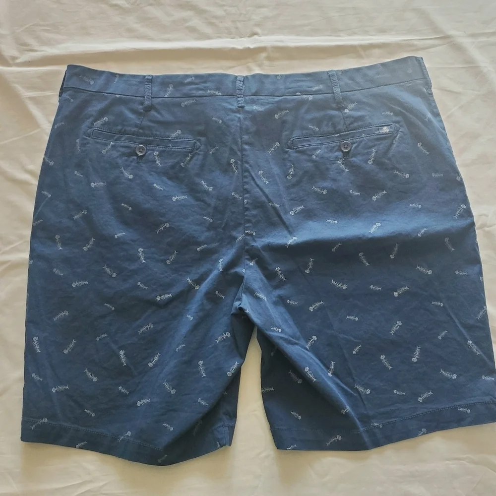Izod Mens Shorts Advantage Performance Saltwater Street Cadet Navy Size 40W
